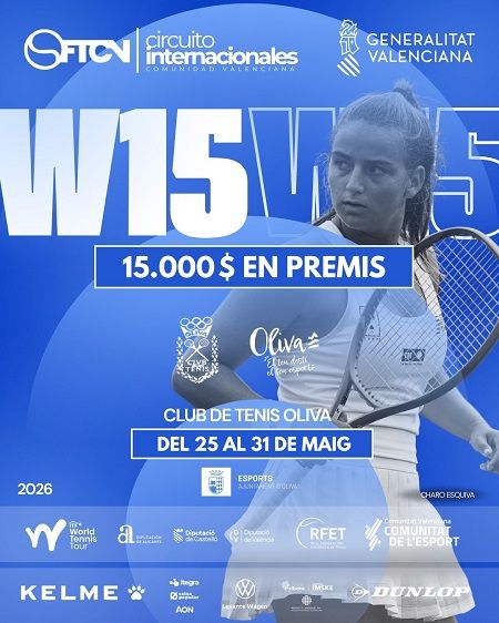 El Club de Tenis Oliva acull el torneig W15 de tenis femení internacional 1 Oliva Tenis W15 cartell