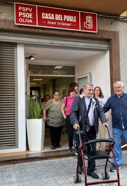 L'agrupació d'Oliva rebateja la seua seu com a "Casa del Poble – Vicent 'el Quixalo'" 1 Oliva pspv cartel Vicent