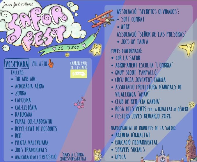 El SaforFest Beniarjó 2026 reconquistarà el carrer per a l'oci dels joves de la comarca 1 Beniarjo Safor Fest 2026 1