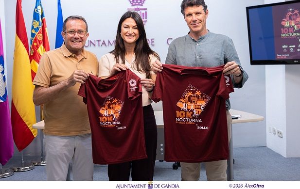 Gandia activa el compte enrere de la 10K Nocturna de rècord històric 1 Gandia 10K Nocturna 2026 presentacio
