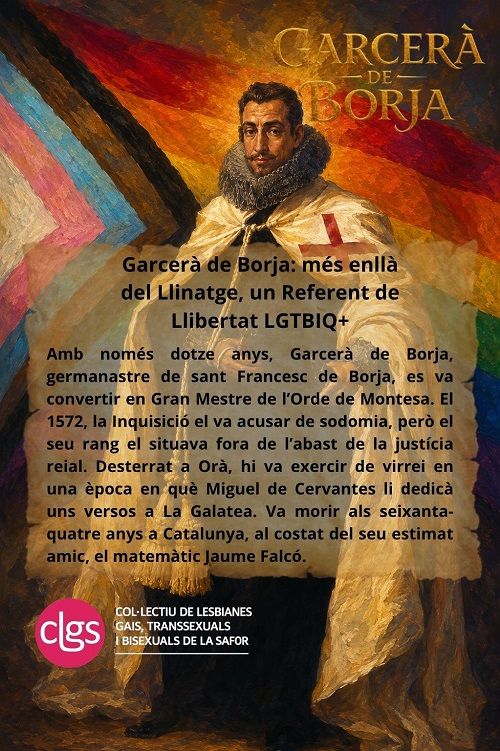 El CLGS reivindica Garcerà de Borja com a referent històric LGTBIQ+ a la Safor 1 Gandia CLGS Garcera de Borja 1