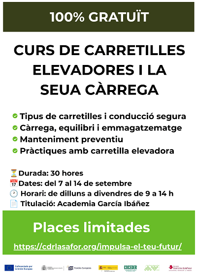 Formació gratuïta per a combatre l'atur 1 Flyer Carretillo