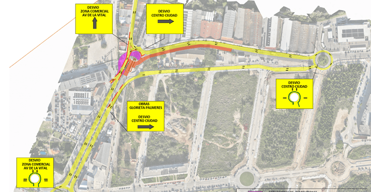 ATENCIÓ CONDUCTORS: Gandia talla l'accés sud per obres i activa desviaments obligatoris a partir de dilluns 2 Gandia desviament carretera vital
