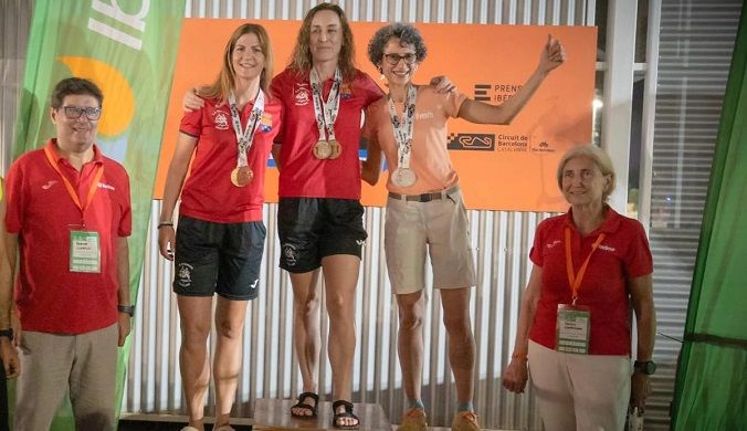 L'atleta de Simat Tamara Ferrando puja al podi de la Copa d'Espanya de marxa nòrdica a Montmeló 1 Marxa Nordica Tamara Ferrando Montmelo