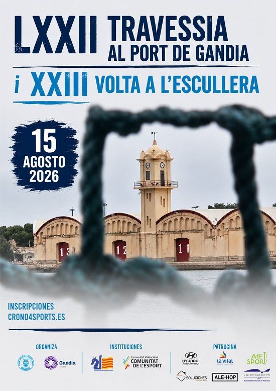 El Port de Gandia es prepara per a una cita històrica: més de 800 nadadors en la 72a Travessia i la 23a Volta a l’Escullera 2 Gandia travessia al port 1 1