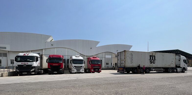 ROMÁN CLB encara la nova campanya citrícola 2 Gandia. CAMIONES A INSPECCION SOIVRE Y FITO