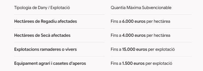 Ajudes urgents per les explotacions agrícoles i ramaderes dels municipis afectats per la DANA Adam 2 DANA Adam llauradors